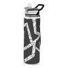 Black and White Art (53) transparent sports water bottle for diary portable working Office Travel Home view 1