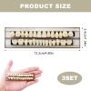84Pcs False Teeth, Fake Teeth Dental Acrylic Resin Denture, Denture Repair Kit, 23 Shade A2 Upper + Lower Dental Materials for Replacement, for Missing Loose Tooth, 3 Sets, 23 A2 view 2