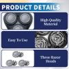 3Pcs Replacement Shaver Heads, Electric Shaving Blades Compatible With Series 5000 Precision Self-Sharpening Blades for Smooth Shaving Performance and Long-Lasting Use view 3