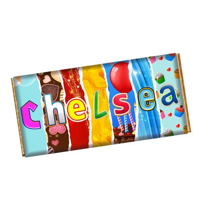 Chelsea Football Club Chocolate Bar Wrapper Novelty Gift Present For Sports Birthday Xmas CH-9860 (with chocolate bar (100g))