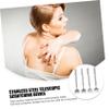 12 Pcs Telescopic Scratcher Practical Back Scratcher Body Scratcher Scratching Tool Portable Scratcher Portable Back Scratcher Metal Shoes Lifter Massage Scraper Stainless Steel (Silver 50X3CM) view 3