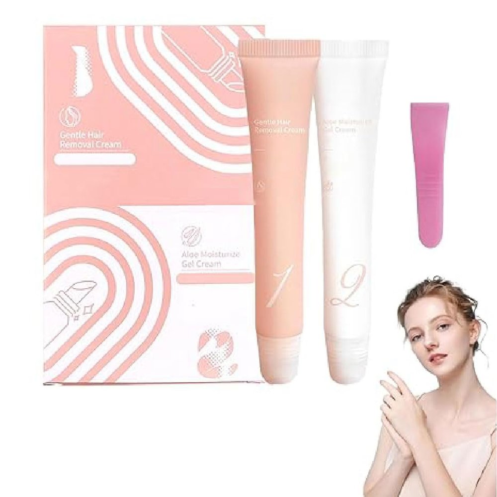 Liorabeauty Glide & Go Facial Hair Removal Kit - Soothing Depilatory Cream for Face, Upper Lip and Chin (2)
