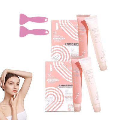 2 Set LioraBeauty Hair Removal Cream, Liorabeauty Glide & Go Hair Removal Kit, Liorabeauty Facial Hair Removal, Painless Facial Hair Removal Cream For Women