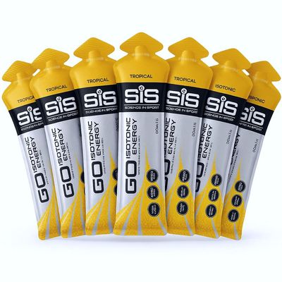 MM SiS GO Isotonic Energy Gels Tropical Flavour - High Performance Energy Gel for Endurance Sports, Fast Energy Boost, Hydration & Recovery, Ideal for Running, Cycling & Triathlons (6)