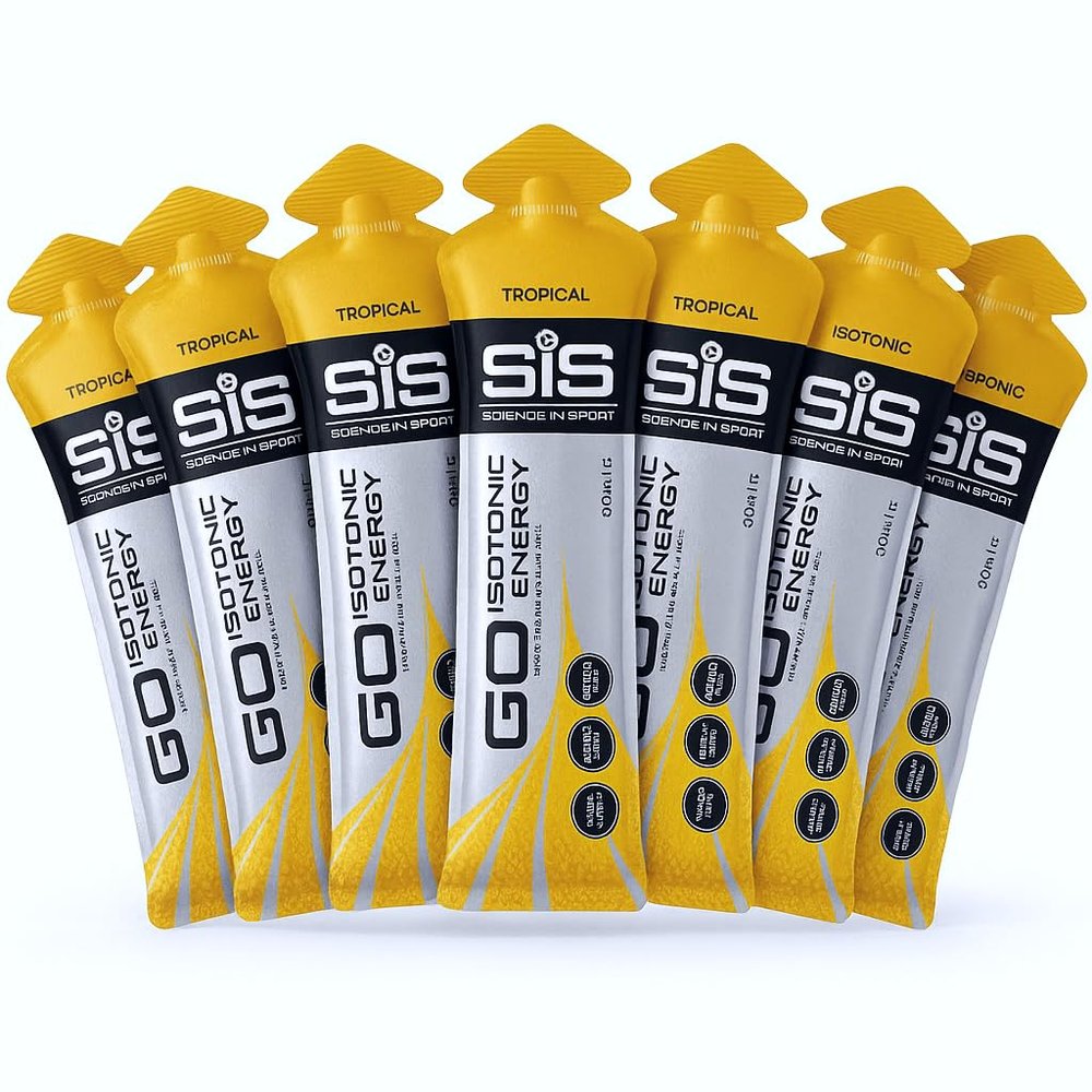 MM SiS GO Isotonic Energy Gels Tropical Flavour - High Performance Energy Gel for Endurance Sports, Fast Energy Boost, Hydration & Recovery, Ideal for Running, Cycling & Triathlons (6)