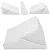 Top Home Solutions Wedge Pillow Support Cushion  4 in 1 Memory Foam Bed Wedge Pillow with Carry Handle - Multiple Design Support Therapy for Head, Neck, Back, Shoulders & Legs 35W x 32D x 18H cm view 1