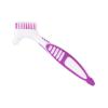 Double Sided Toothbrush, Denture Cleaning Brush, Effective Purple Ergonomic for Traveling Home view 2