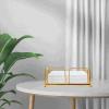 DFHS46JK Tissue Box Cover Napkin Holder Dispenser Paper Holders Table Tissue Desktop Modern Gold Towel Napkins Organizer Farmhouse Stand Freestanding In Living Room view 3
