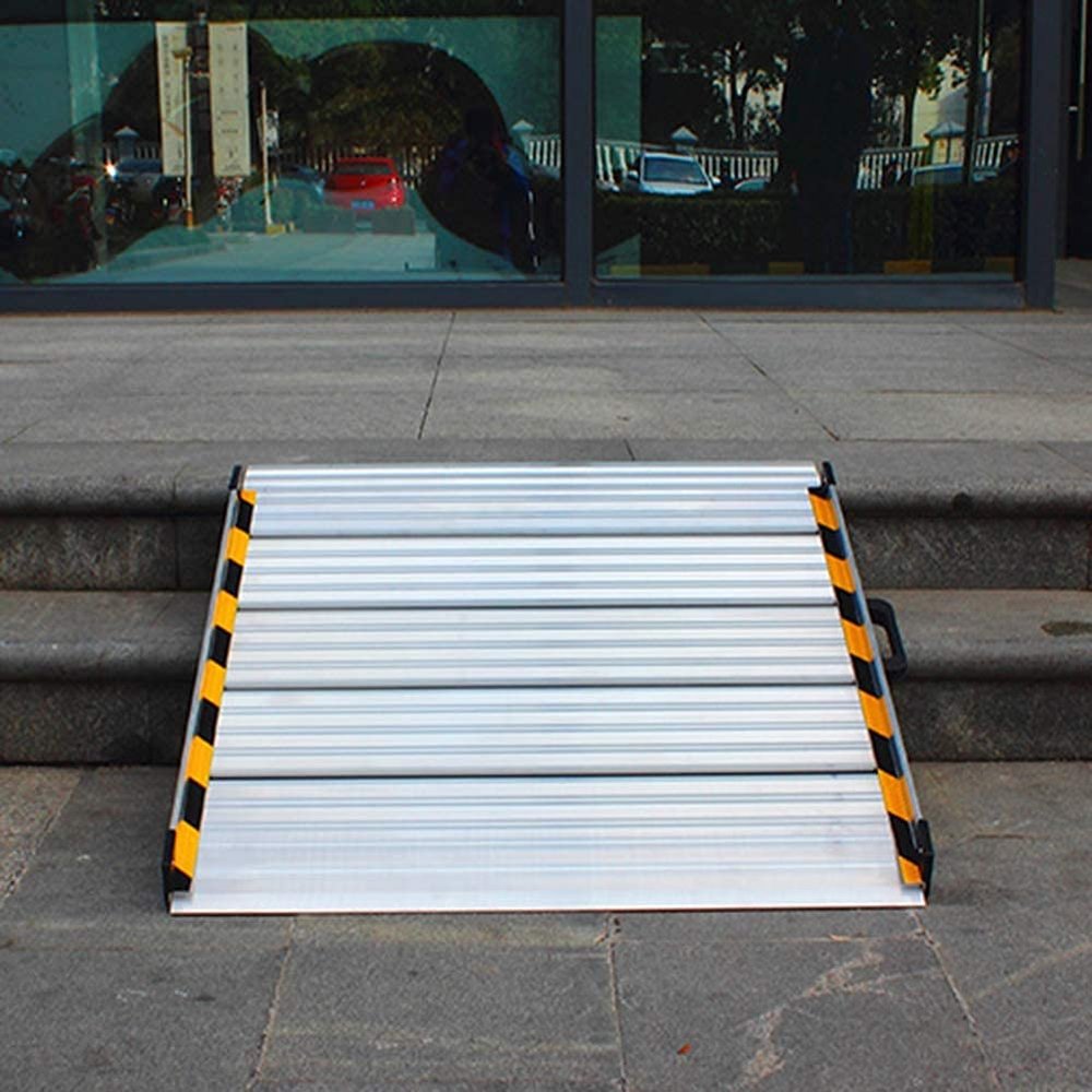 Portable Aluminum Alloy Wheelchair Ramp for Easy Accessibility Lightweight Mobility Ramp for Disabled Scooter Users Multi colored Threshold Ramps for Home Car Convenient Aid for Improved Mob