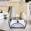 DFHS46JK Tissue Box Cover Tissue Case Strong Load Bearing Stable Base Napkin Holder Smooth Extraction Space-saving Hollow Out Napkin Organizer In Living Room view 3