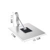 DFHS46JK Tissue Box Cover Stainless Steel Paper Towel Rack Square Paper Towel Seat Hotel Restaurant Countertop Square Towel Rack Pressure Paper Seat Clip Creative Napkin Seat In Living Room(S) view 2