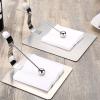 DFHS46JK Tissue Box Cover Stainless Steel Paper Towel Rack Square Paper Towel Seat Hotel Restaurant Countertop Square Towel Rack Pressure Paper Seat Clip Creative Napkin Seat In Living Room(S) view 3