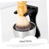 Healeved 3pcs Shaving Brush Stand Beard Brush Holder Acrylic Razor Holder Desktop Razor Stand for Men's Bathroom view 2