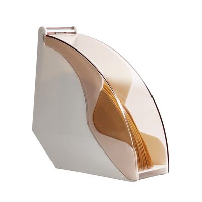 DFHS46JK Tissue Box Cover Cone Coffee Filter Paper Dispenser Box Hand Drip Paper Storage Box Filter Paper Container Holder In Living Room(White)