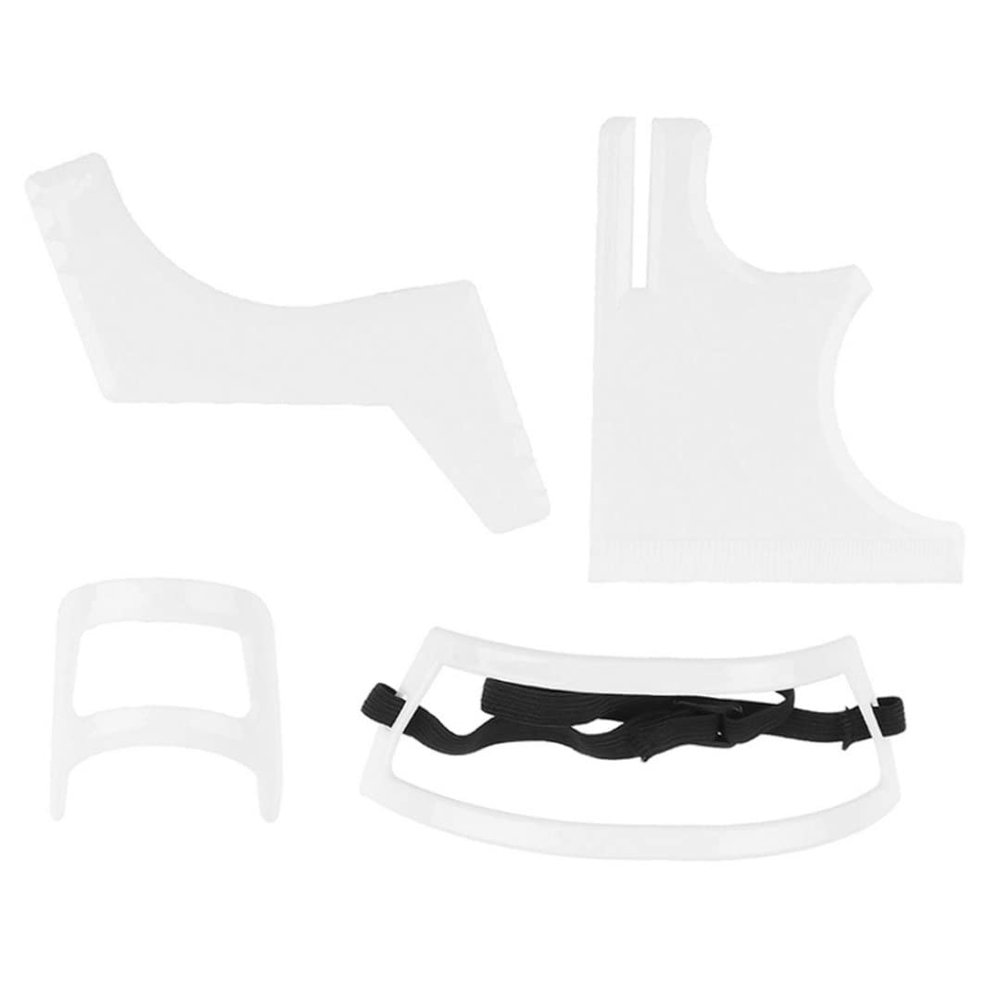 Beard Shaping Tool Kit Neckline Shaving Template Guide Set 4pcs for Men Hair Styling,White