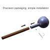 7L Finnish Sauna Aluminium Bucket with Long Handle Wooden Spoon Set Matching Ladle Sauna Barrel Black view 4
