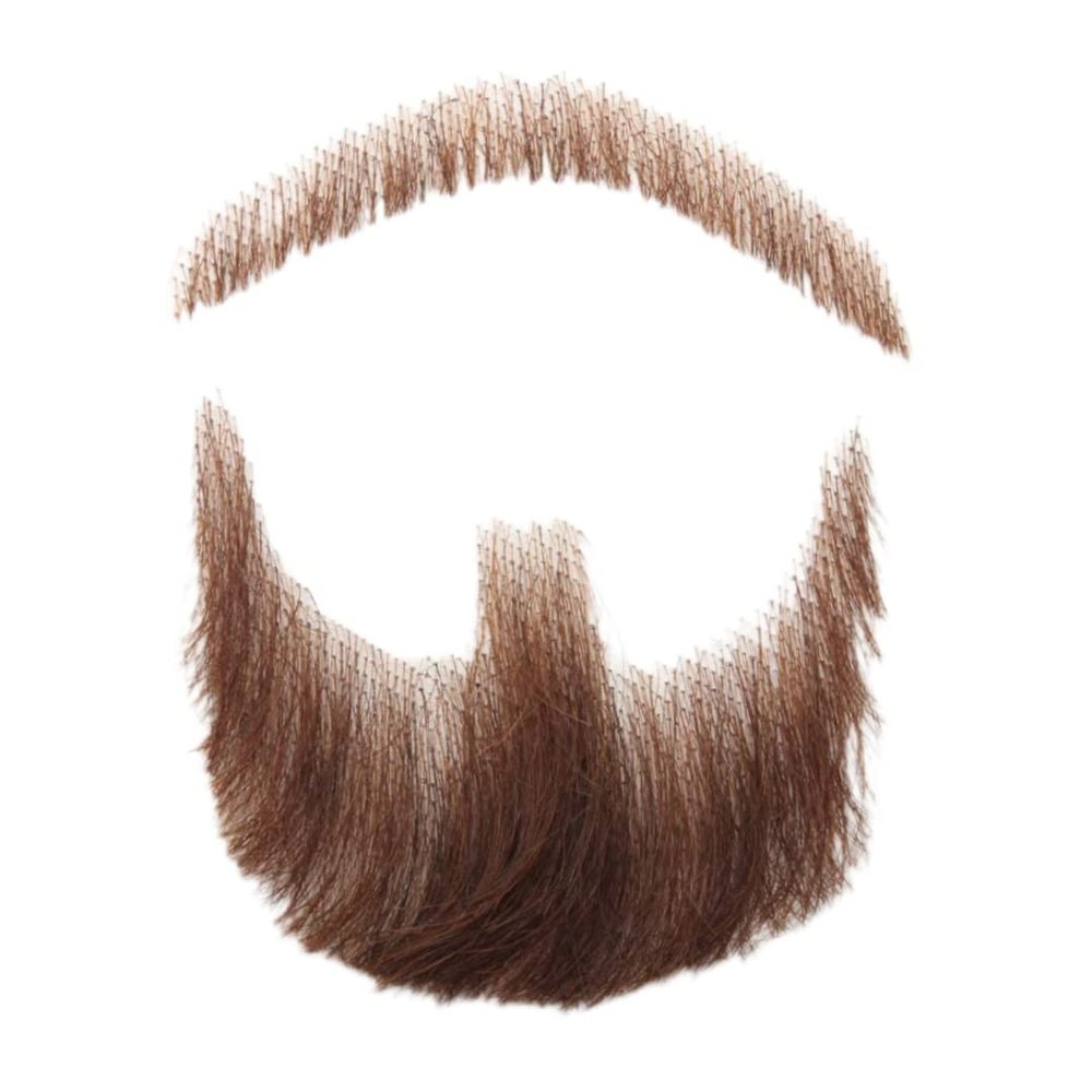 Fake Mustache Face Beard for Adults Realistic Makeup Costume Lace Man Beards Brown Beauty tools