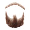 Fake Mustache Face Beard for Adults Realistic Makeup Costume Lace Man Beards Brown Beauty tools view 1