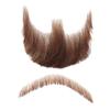 Fake Mustache Face Beard for Adults Realistic Makeup Costume Lace Man Beards Brown Beauty tools view 3