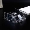 DFHS46JK Tissue Box Cover Square Cocktail Napkin Holder Paper Serviette Dispenser Tissue Box Bar Caddy for Dining Table Hotel Home In Living Room view 4