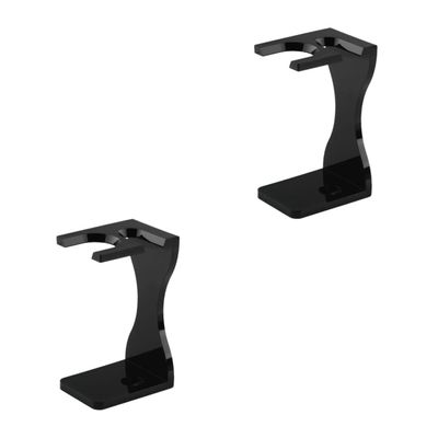 Healeved 2pcs Acrylic Shaving Brush Stand Beard Shaving Tool Holder Razor Stand Display for Desk Bathroom