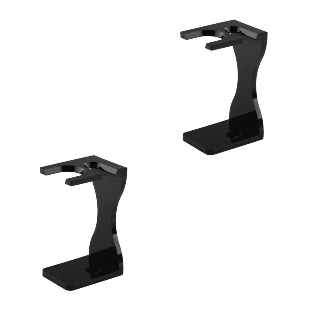 Healeved 2pcs Acrylic Shaving Brush Stand Beard Shaving Tool Holder Razor Stand Display for Desk Bathroom