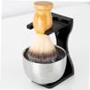 Healeved 2pcs Acrylic Shaving Brush Stand Beard Shaving Tool Holder Razor Stand Display for Desk Bathroom view 2