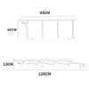 KEHSF Foldable Bed Rail Safety Side Guard For Elderly Adults Assist Handle Bed Railing Hospital Metal Grip Bumper Bar (Color:C, Size:120X40CM) (A 95X40CM) (D 95X40CM) view 2