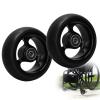 1 Pair of 4inch Wheelchair Front Wheels Replacement, Sport Wheelchair Wheels, Bearing: 8mm (5/16"), Solid Tires, for Wheelchairs, Walkers view 1