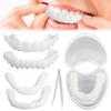 Dazzluxe 2 Pairs Instant Veneers Dentures, Clip in Veneers Teeth, Cosmetic Teeth Kit Fake Teeth, Temporary Upper And Lower False Teeth, Snap on Veneers Teeth for Men Women view 1