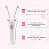 Electric Face Eyebrow Threading Epilator USB Rechargeable Electric Hair Removal Device Threading Hair Removal Machine Cotton Thread Face Epilator Cordless for Women Girls Ladies Gold view 2