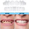 Dazzluxe 2 Pairs Snap on Veneers Teeth, False Teeth Veneers Top And Bottom, Instant Teeth Whitening Kits, Temporary Adjustable Clip in Dentures for Men Women view 3