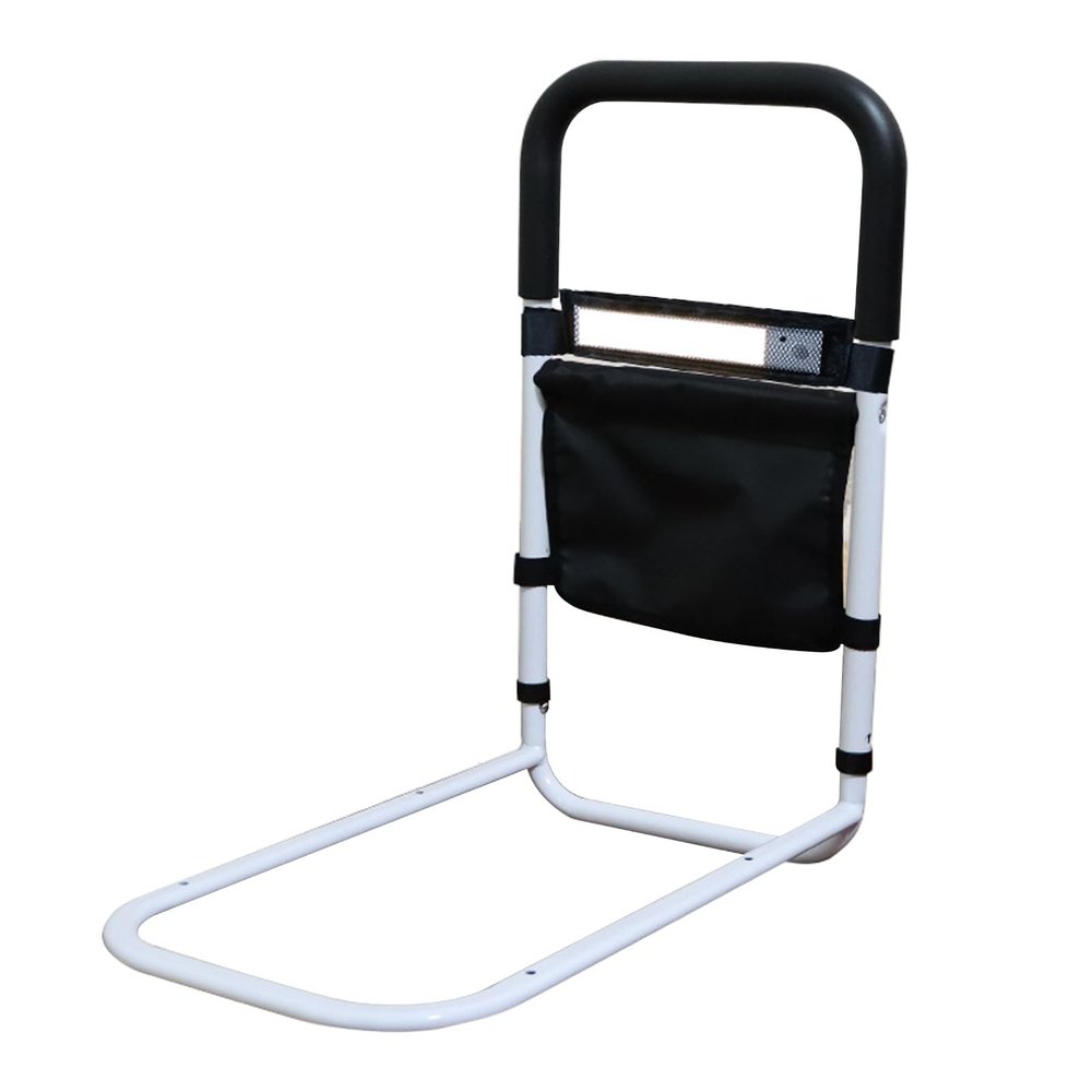 Wilitto Bed Rail for Elderly Adults Safety - Extended Bed AssistRail for Seniors with Storage Pocket & Night Light, Bedside Rail Medical Bed Support Bed Guard Rail AssistHandlebar A