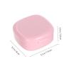 FRCOLOR Pink Retainer Case with Secure Lid and Built-in Drainer Basket Compact Plastic Retainer Storage Holder for Travel and Versatile Use view 4