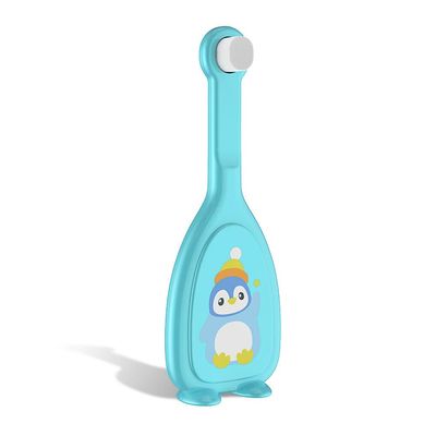 siduytin Silicone U-Shaped Toothbrush Mini Mouth Kids Double-Sided Teeth Manual Cleaning with Non-Slip Daily Children Supplies, Green