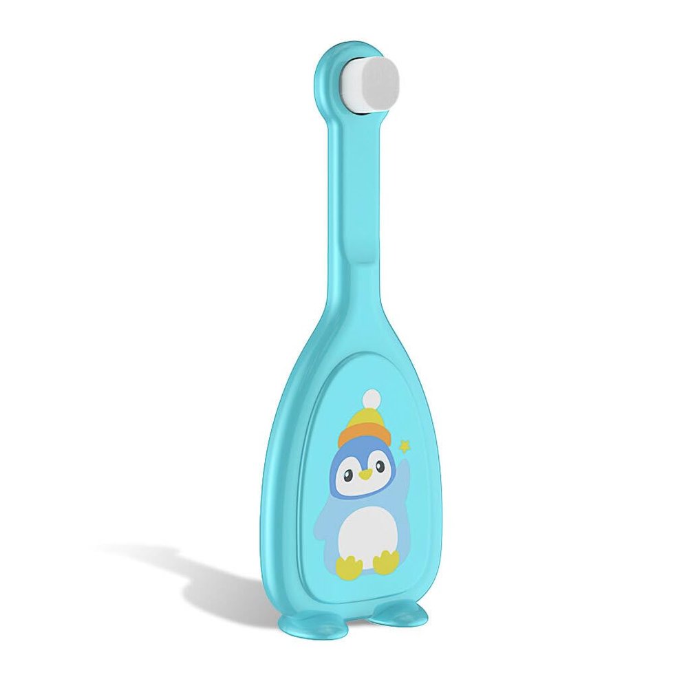 siduytin Silicone U-Shaped Toothbrush Mini Mouth Kids Double-Sided Teeth Manual Cleaning with Non-Slip Daily Children Supplies, Green