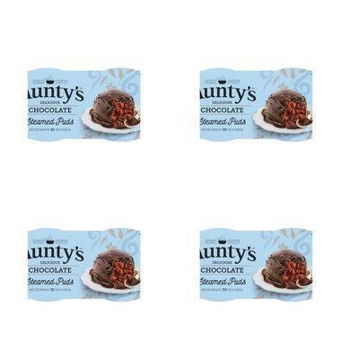 Aunty's Chocolate Steamed Puds 2pk - Enjoy the rich decadence of Aunty's Chocolate Steamed Puds - Size: 2 x 95g (Approx.) - Flavour: Chocolate