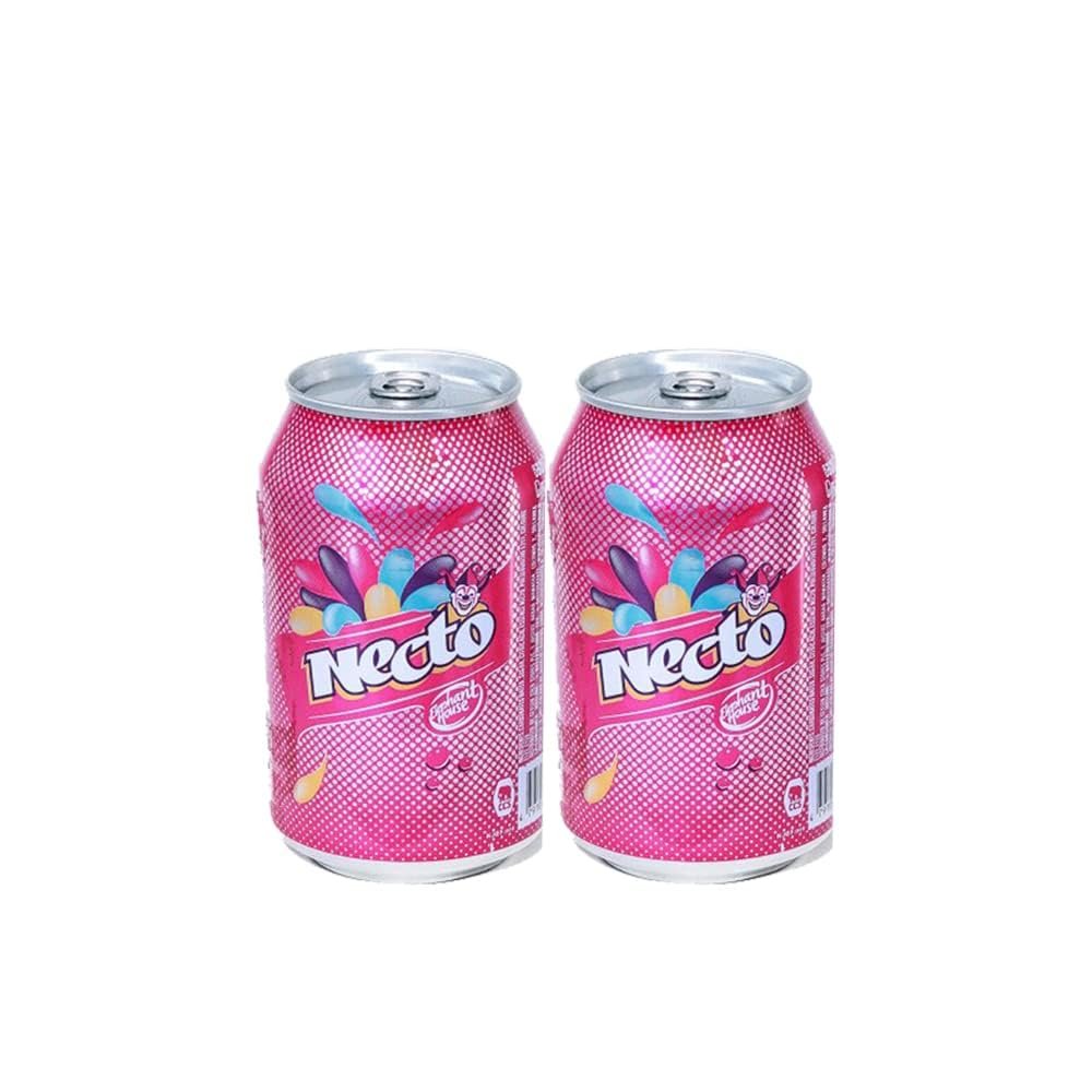 Elephant House Necto Can 325ML Soft Drink Sweet Raspberry Flavour Delicious and Uplifting Refreshing Sri Lankan Origin Pack Of 2