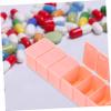 CANIGHT Portable Weekly Medicine Organizer with Compartments Stylish Pink Design for Travel and Home Use Pill Case for Vitamins and Supplements view 2