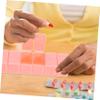 CANIGHT Portable Weekly Medicine Organizer with Compartments Stylish Pink Design for Travel and Home Use Pill Case for Vitamins and Supplements view 3