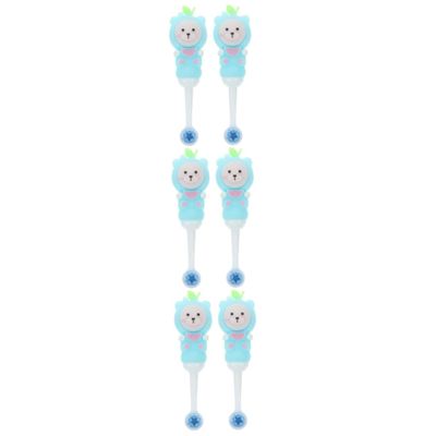 Beavorty 6pcs Bear Shape Boy Girl Toothbrush Boys and Girls Manual Soft Toothbrush for Childrens Teeth Brushing at Home