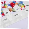 minkissy Portable Pill Box Dispenser Long Daily Organizer Day Medicine Case Convenient Case Travel Organizer view 3