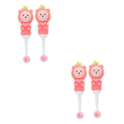 Beavorty 4pcs Extra Soft Boy Girl Toothbrushes Lovely Manual Toothbrush Cute Tooth for Boys and Girls Toddlers Ergonomic for Toddlers Accessories for Teeth Brushing