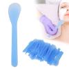 100PCS Cosmetic Spatula, Bulk Disposable Mini Plastic Makeup Spatulas, Makeup Face Mask Plastic Spoon, Disposable Makeup Tools for Mixing and Sampling (SpatulaBlue) (Royal Blue) view 2