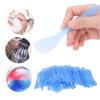 100PCS Cosmetic Spatula, Bulk Disposable Mini Plastic Makeup Spatulas, Makeup Face Mask Plastic Spoon, Disposable Makeup Tools for Mixing and Sampling (SpatulaBlue) (Royal Blue) view 3