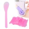 100PCS Cosmetic Spatula, Bulk Disposable Mini Plastic Makeup Spatulas, Makeup Face Mask Plastic Spoon, Disposable Makeup Tools for Mixing and Sampling (SpatulaBlue) (Rose) view 2