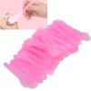 100PCS Cosmetic Spatula, Bulk Disposable Mini Plastic Makeup Spatulas, Makeup Face Mask Plastic Spoon, Disposable Makeup Tools for Mixing and Sampling (SpatulaBlue) (Rose) view 3