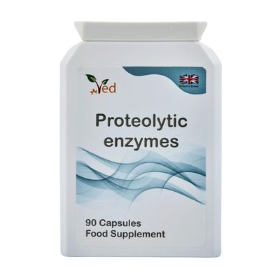 Ved Systemic Proteolytic Enzymes Complex, Mixed Enzyme Formula with Ginger 5 mg & Ionic Trade Minerals 15 mg 90 Vegan Capsule(3 Months Supply)