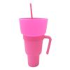 Popcorn Tumbler - Portable Popcorn Drink Bucket with Straw, Snack Container for Popcorn and Beverages for Travel, Park, Home, Movie Theater, Movie Center view 1