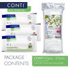 Conti Incontinence Wet Wipes Post Toileting Patient Cleansing Wipes 24x22cm Flushable/Macerator Friendly (50 Wipes Per Pack | Fragrance Free) Includes RE-GEN Cotton Pleat (50 Count - Pack of 3) view 2
